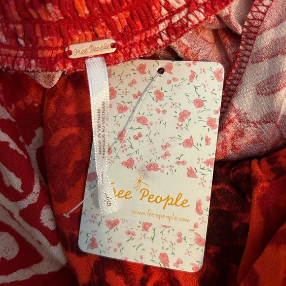 Free People NWT Beach Day mini Red Halter Neck Dress - Picture 7 of 8